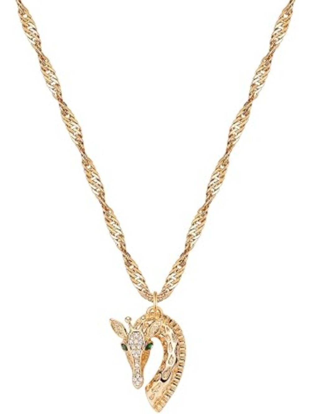 Animal Necklaces for Women 14K Gold Plated Charm Snake‎ Necklace - Picture 2 of 2